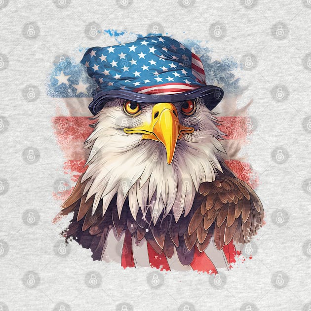 Cool American Eagle Portrait #2 by Chromatic Fusion Studio